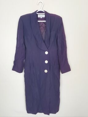Authentic Geary Roark Vintage Double Breasted Purple Suit Jacket